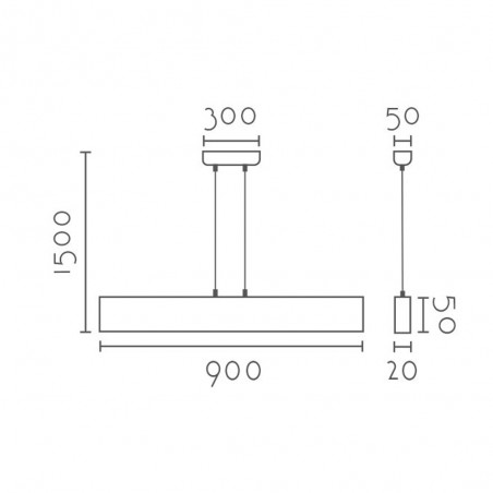 Lampe a suspensión Led Madera (15W)