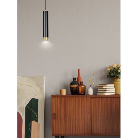 Lampe de suspension Mura Noir/Or