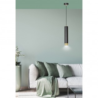 Lampe de suspension Mura Noir/Or
