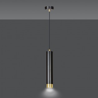 Lampe de suspension Mura Noir/Or
