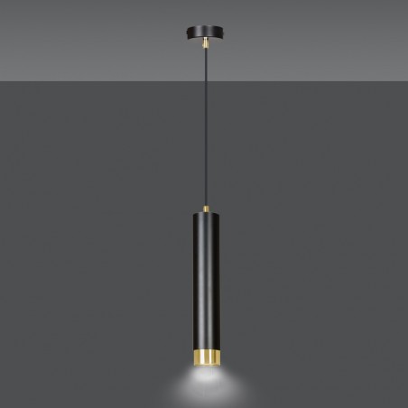 Lampe de suspension Mura Noir/Or