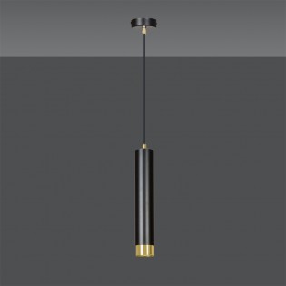 Lampe de suspension Mura Noir/Or