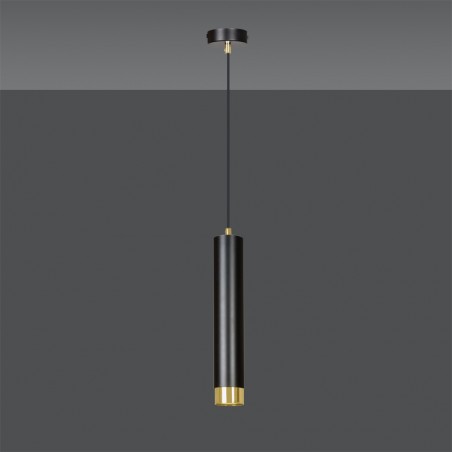 Lampe de suspension Mura Noir/Or
