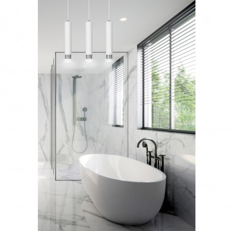 Regletté de suspension Mura Blanc/Chrome (3 lumieres)