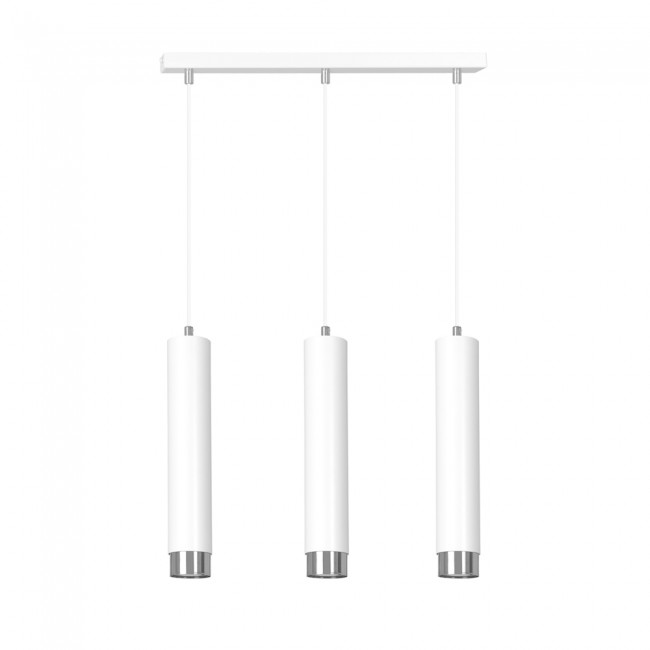 Regletté de suspension Mura Blanc/Chrome (3 lumieres)