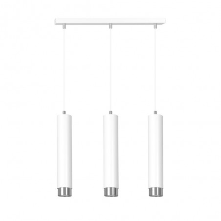 Regletté de suspension Mura Blanc/Chrome (3 lumieres)
