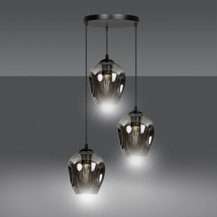 Lampe de suspension Domos Graphite (3 lumieres)