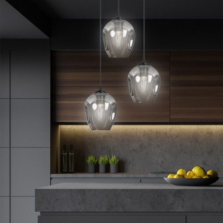Lampe de suspension Domos Graphite (3 lumieres)