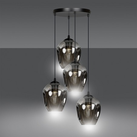 Lampe de suspension Domos Graphite (4 lumieres)