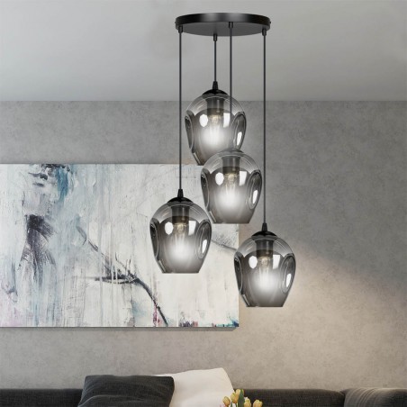 Lampe de suspension Domos Graphite (4 lumieres)