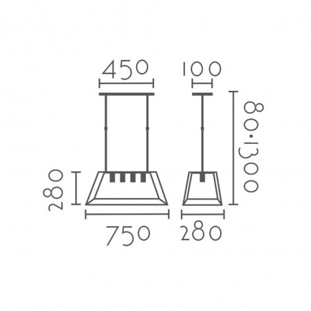 Lampe de plafond Tobar
