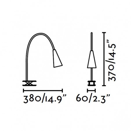 Lampe de bureau avec pince (3W)