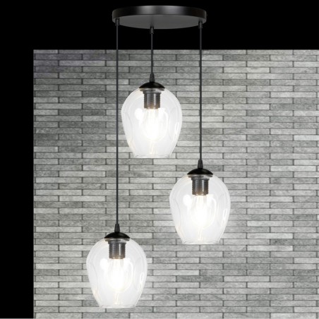 Lampe de suspension Domos Transparent (3 lumieres)