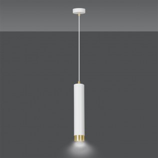 Lampe de suspension Mura Blanc/Or