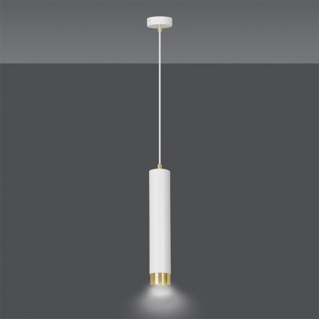 Lampe de suspension Mura Blanc/Or