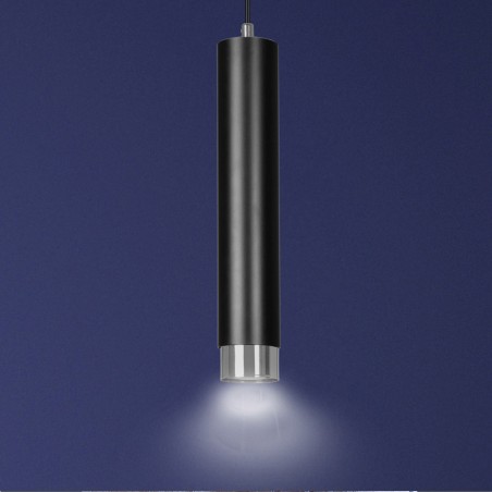 Lampe de suspension Mura Noir/Chrome