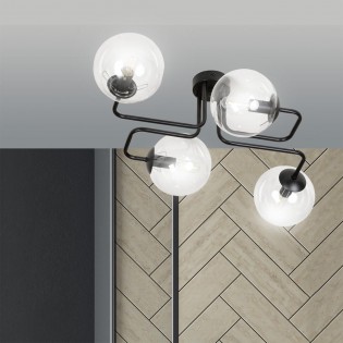 Plafonnier Vesta Transparent (4 lumières)