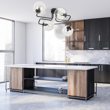 Plafonnier Vesta Transparent (4 lumières)