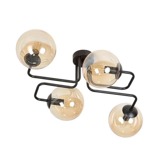 Plafonnier Vesta Ambre (4 lumières)