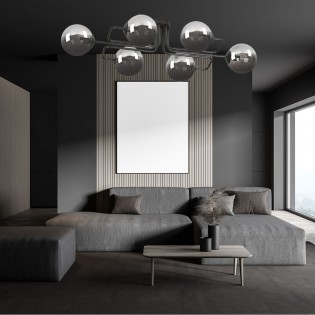 Plafonnier Vesta Graphite (6 lumières)