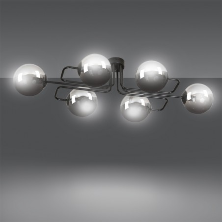 Plafonnier Vesta Graphite (6 lumières)