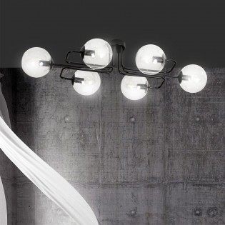 Plafonnier Vesta Transparent (6 lumières)