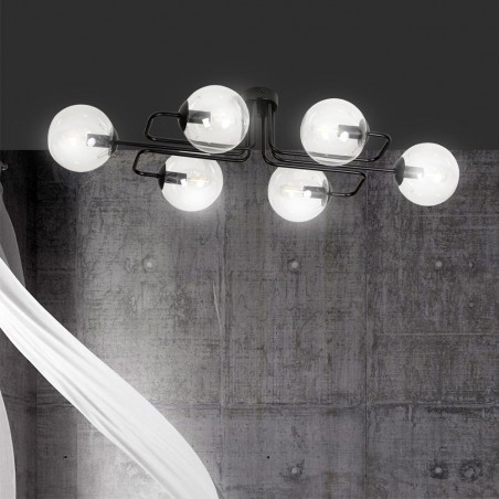 Plafonnier Vesta Transparent (6 lumières)