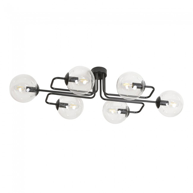 Plafonnier Vesta Transparent (6 lumières)