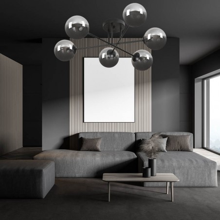 Plafonnier Vesta II Graphite (6 luminaires)