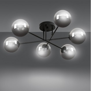 Plafonnier Vesta II Graphite (6 luminaires)