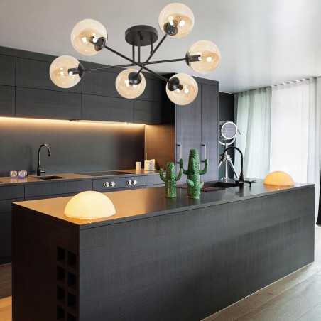 Plafonnier Vesta II Ambre (6 luminaires)