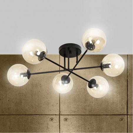 Plafonnier Vesta II Ambre (6 luminaires)