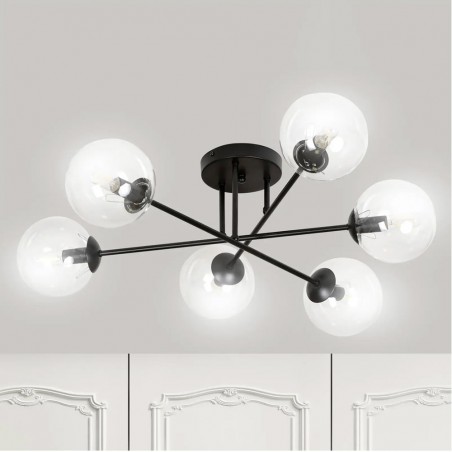 Plafonnier Vesta II Transparent (6 luminaires)