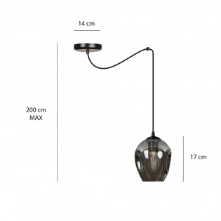 Lampe de plafond Maranto Graphite