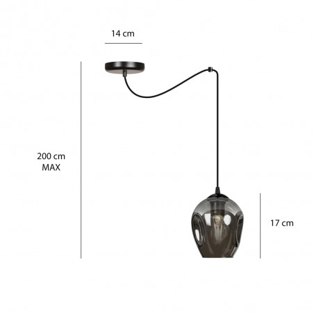 Lampe de plafond Maranto Graphite