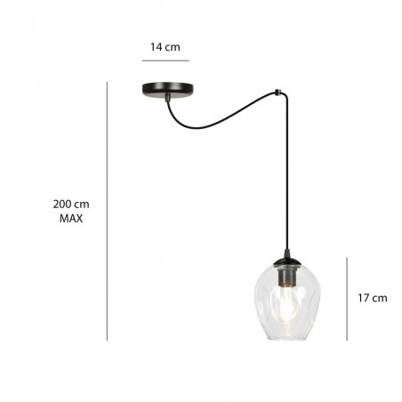 Lampe de plafond Maranto Transparent