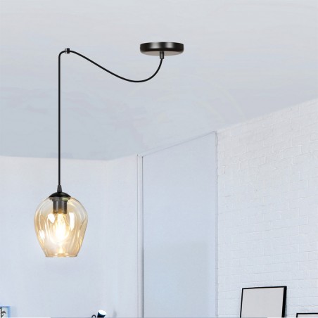Lampe de plafond Maranto Ambre