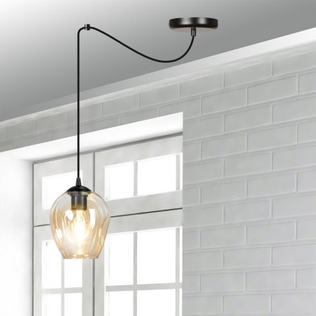 Lampe de plafond Maranto Ambre