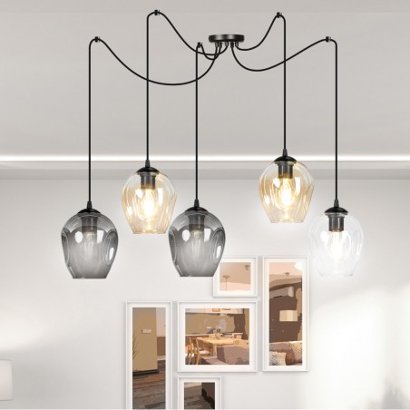 Lampe de suspension Maranto Mix (5 lumieres)