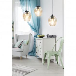 Lampe de suspension Maranto Ambre (3 lumières)