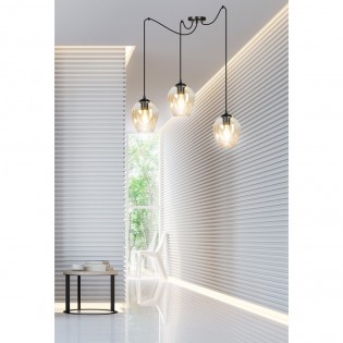 Lampe de suspension Maranto Ambre (3 lumières)