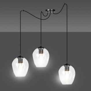 Lampe de suspension Maranto Transparent (3 lumières)