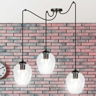 Lampe de suspension Maranto Transparent (3 lumières)