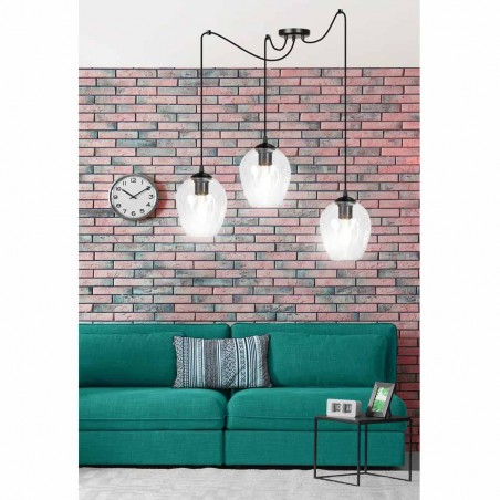 Lampe de suspension Maranto Transparent (3 lumières)