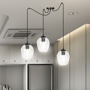 Lampe de suspension Maranto Transparent (3 lumières)