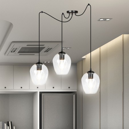 Lampe de suspension Maranto Transparent (3 lumières)
