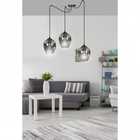 Lampe de suspension Maranto Graphite (3 lumières)