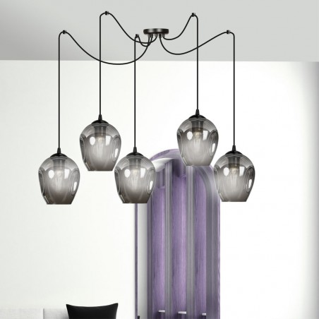 Lampe de suspension Maranto Graphite (5 lumières)