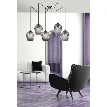 Lampe de suspension Maranto Graphite (5 lumières)