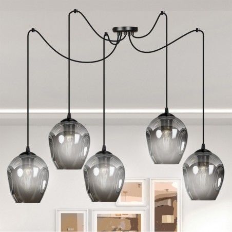 Lampe de suspension Maranto Graphite (5 lumières)